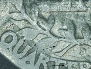 1953-D-Washington-Quarter-With-Unusual-Markings